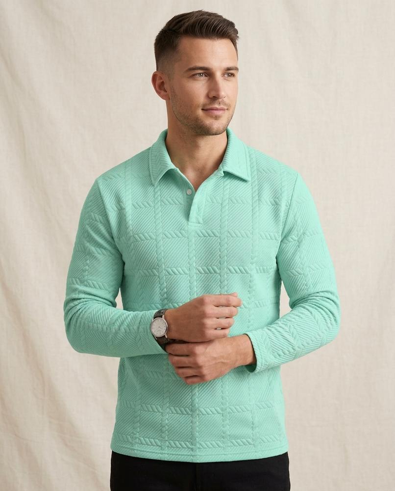 Lands Mode - Ronal | Strukturiert Langärmlig Shirt Herren