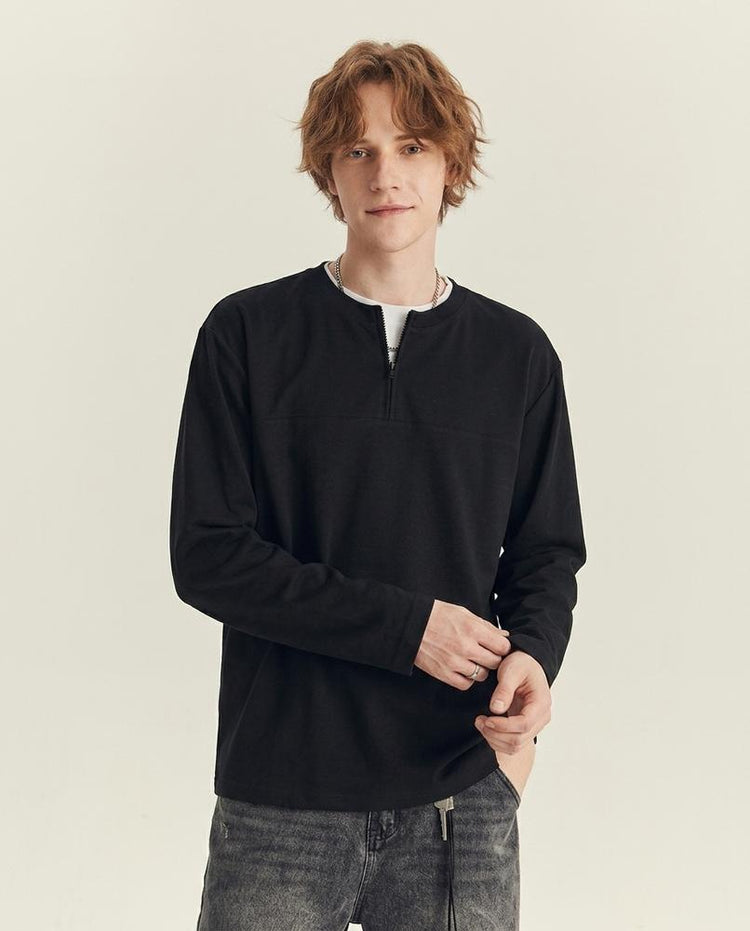 Beanland - Zamir | Langärmliges Half-Zip Shirt Herren