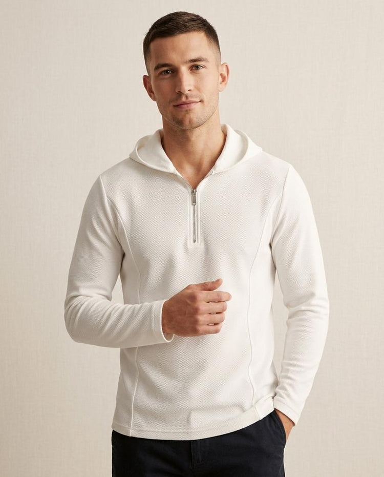 Beanland - Lavel | Strukturierter Reißverschluss Hoodie Herren