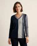 Lands Mode - Nedan | Langärmliges Mehrfarbiges Shirt Damen