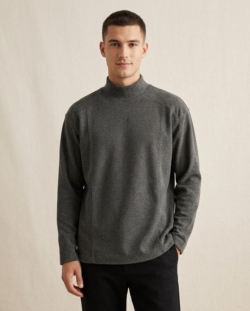 Lands Mode - Almon | Hochgeschlossen Strukturiert Shirt Herren