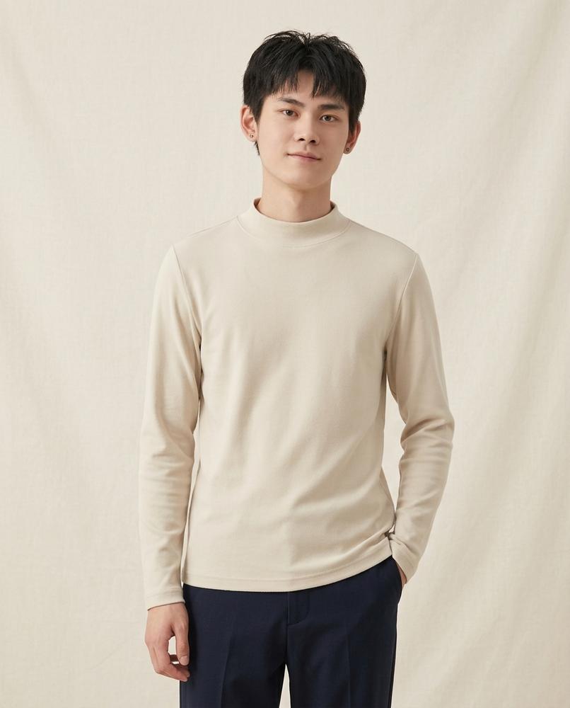 Lands Mode - Ronav | Langärmliger unifarbener Rollkragenpullover Herren