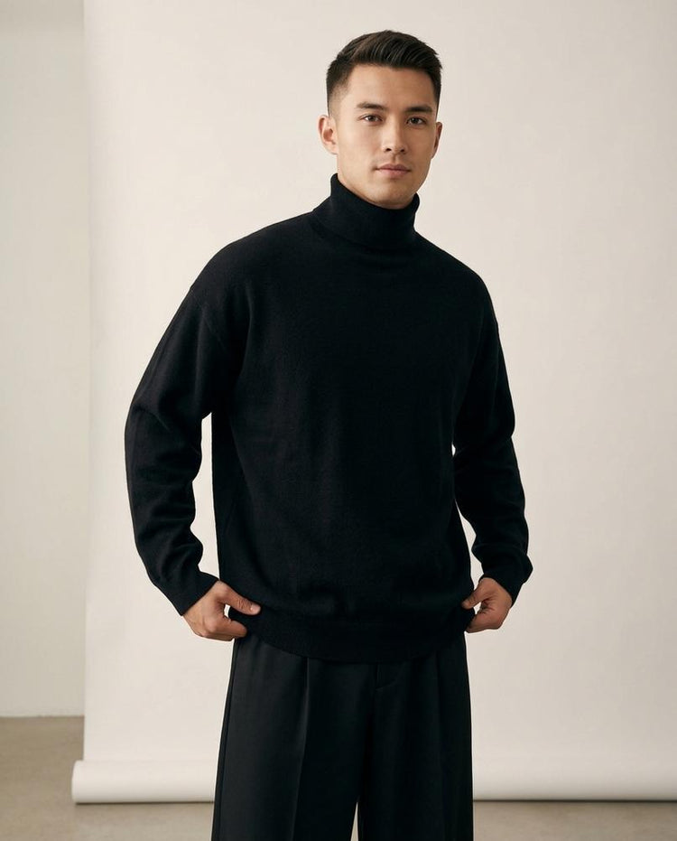 Beanland - Vamel | Oversized Hochgeschlossen Rollkragenpullover Unisex
