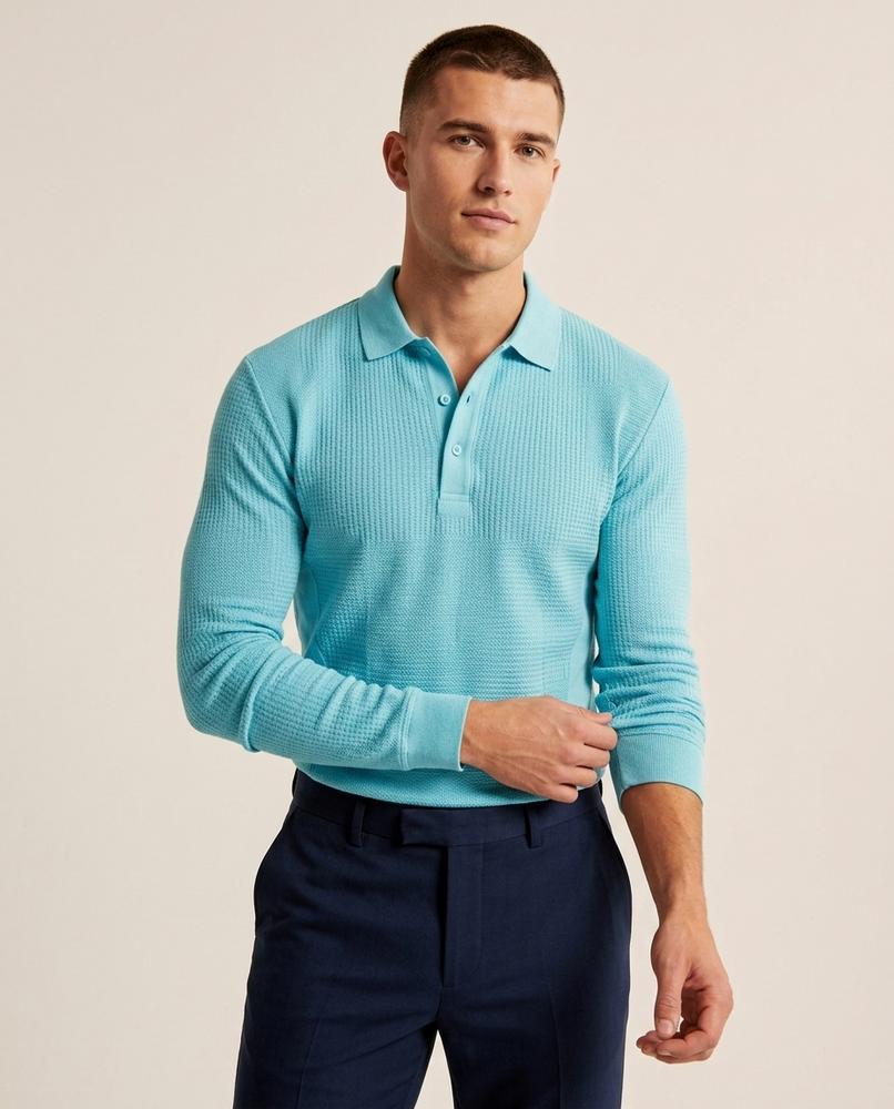 Lands Mode - Kesan | Strukturiertes Langärmliges Shirt Herren
