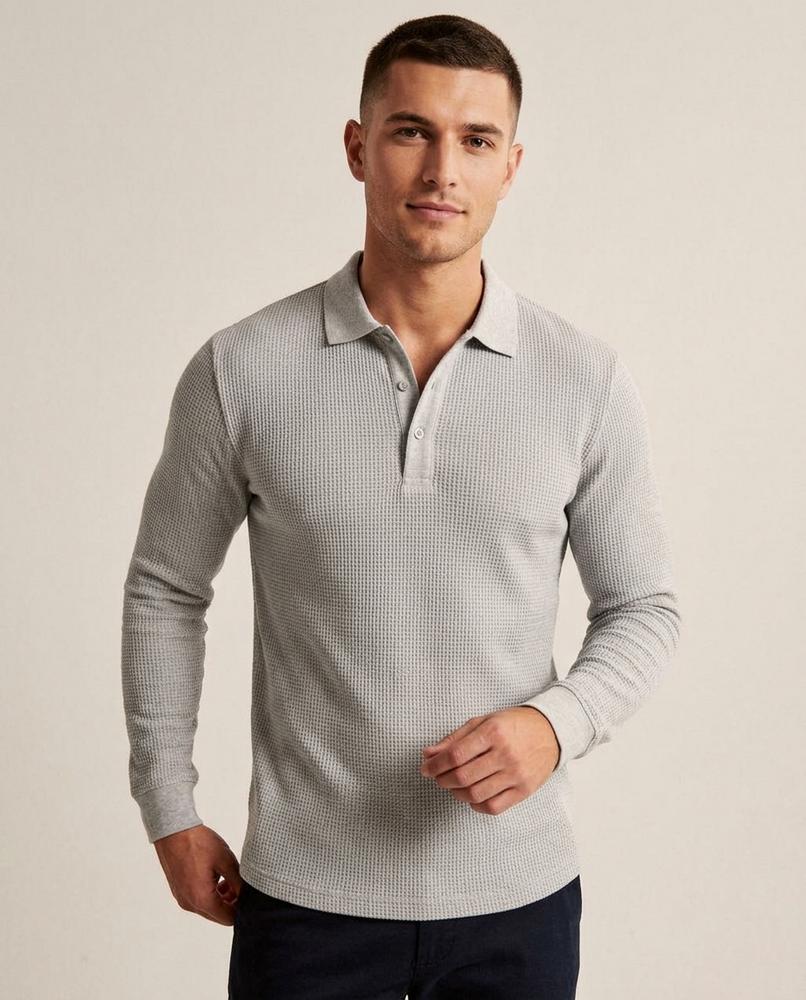 Lands Mode - Kesan | Strukturiertes Langärmliges Shirt Herren