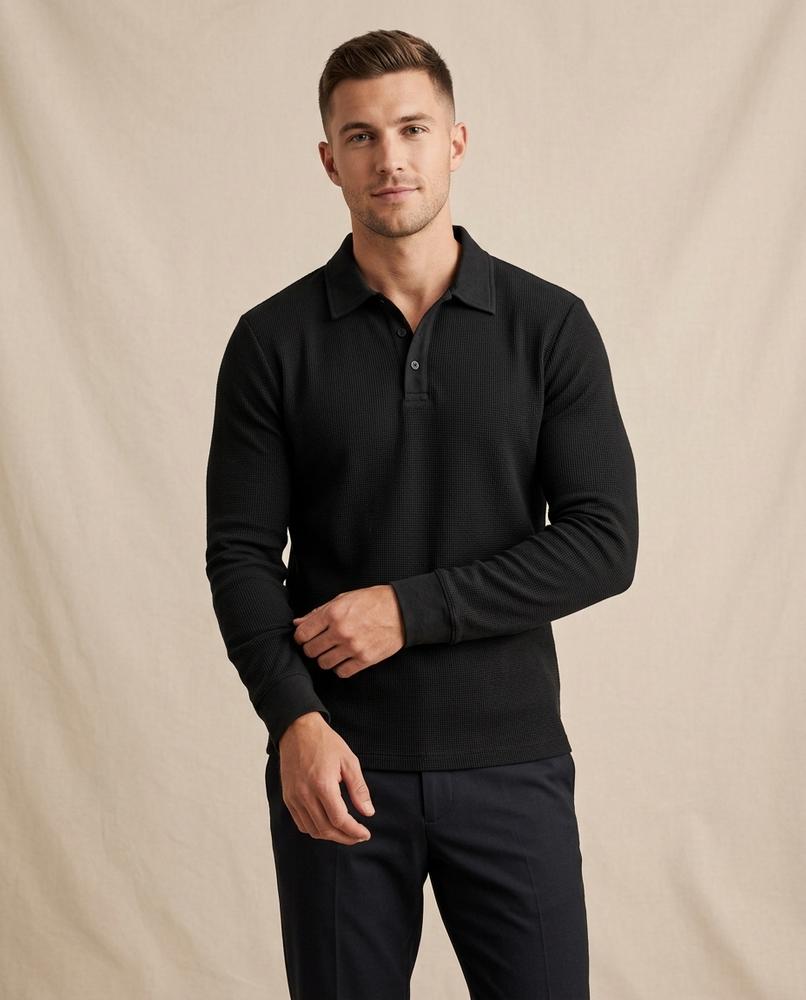 Lands Mode - Lysil | Langärmlig Strukturiert Shirt Herren