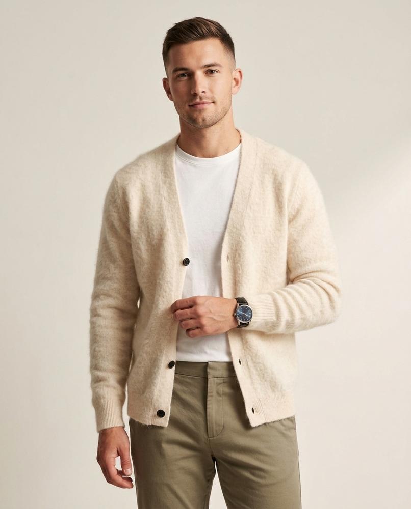 Lands Mode - Yosen | Flauschig Langärmlig Cardigan Herren