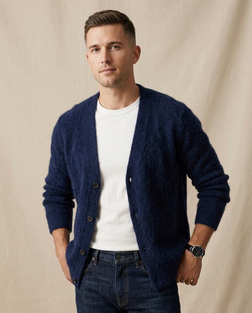 Beanland - Yosen | Flauschig Langärmlig Cardigan Herren