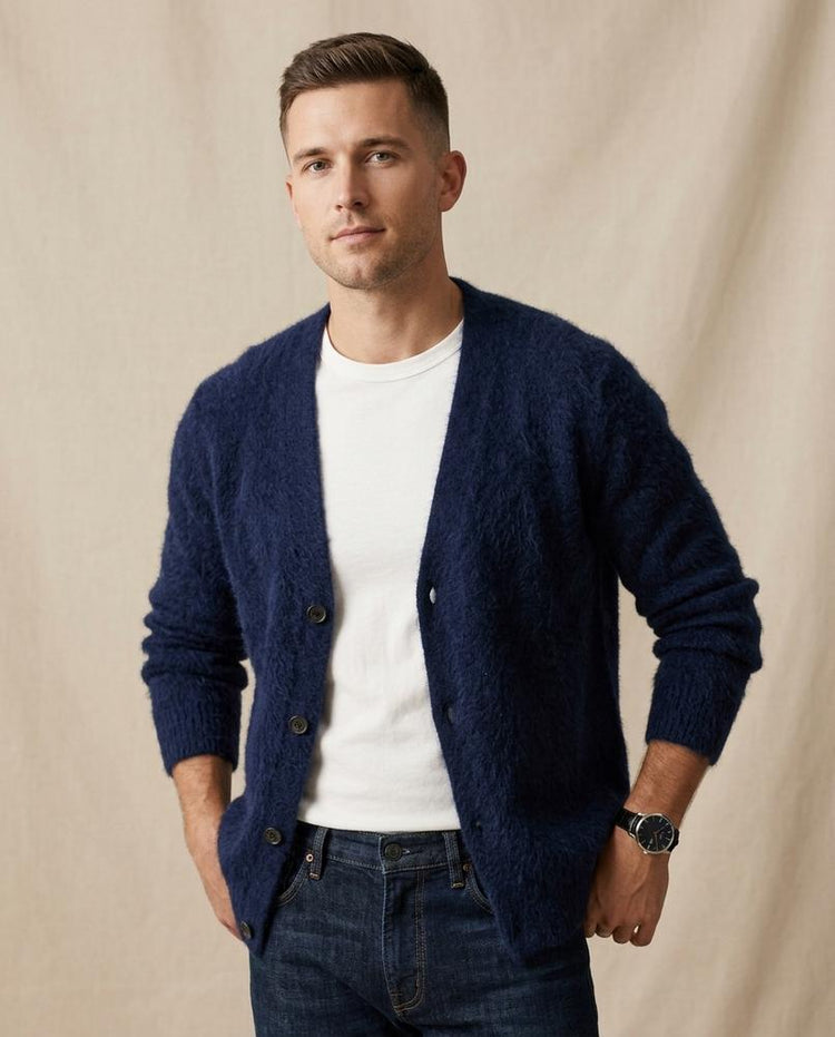 Beanland - Yosen | Flauschig Langärmlig Cardigan Herren
