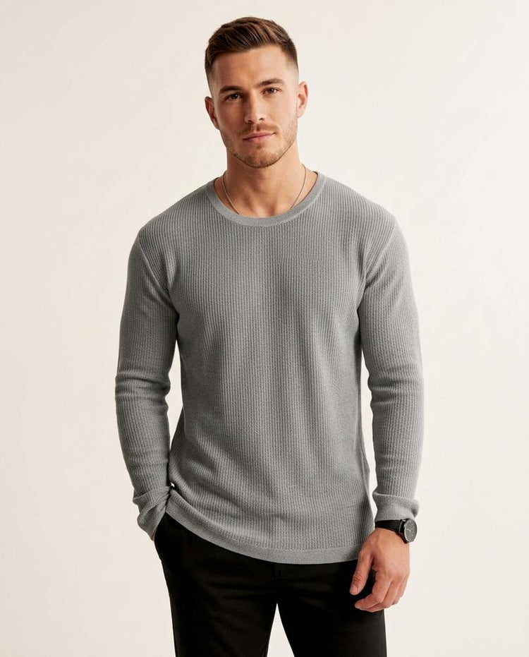 Beanland - Sesen | Strukturiertes Rundhals Shirt Herren