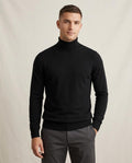 Lands Mode - Minav | Feingestrickter Körpernaher Rollkragenpullover Herren