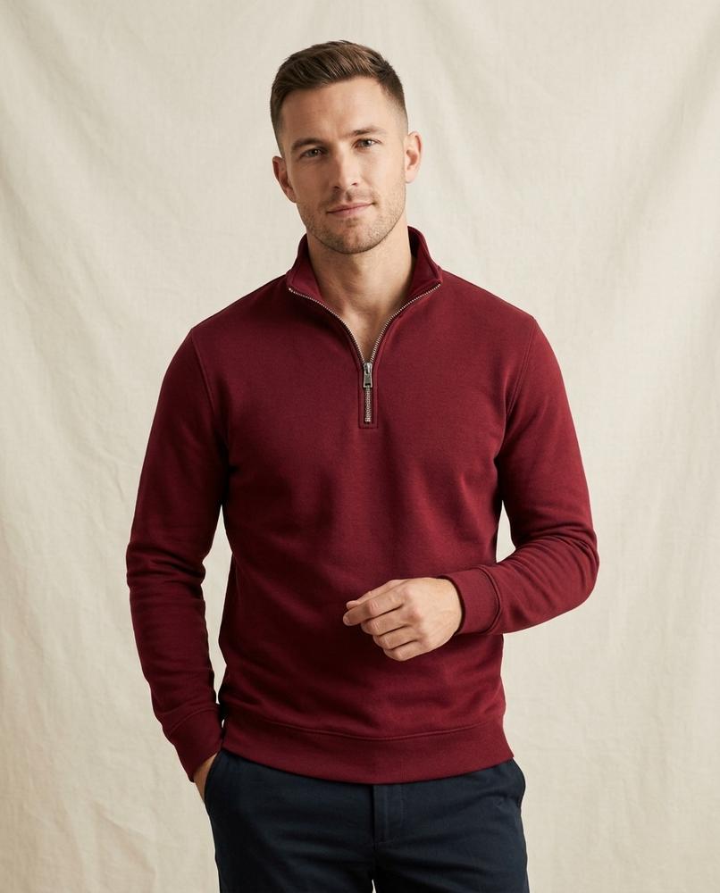 Lands Mode - Nonor | Strukturierter Reißverschluss Pullover Herren