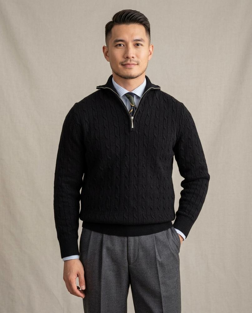 Lands Mode - Salan | Strukturiert Gestrickt Pullover Herren