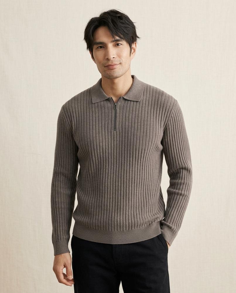 Beanland - Datal | Gerippter Langärmliger Pullover Herren