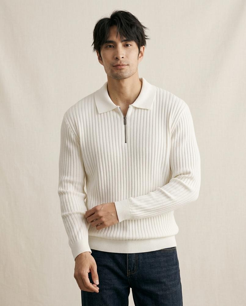 Lands Mode - Datal | Gerippter Langärmliger Pullover Herren