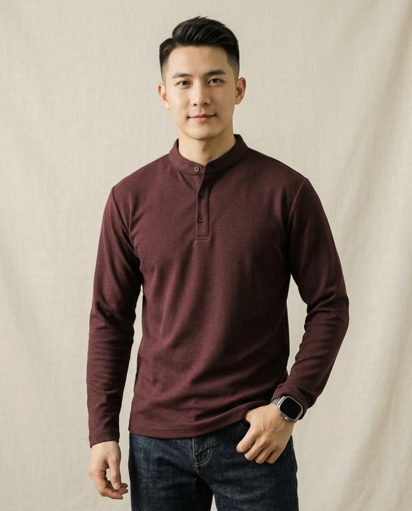 Lands Mode - Nolor | Langärmlig Strukturiert Shirt Herren