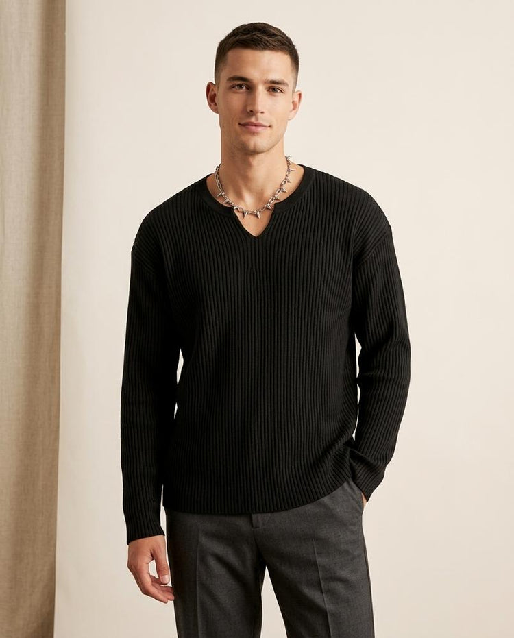 Beanland - Tisol | Gerippt Langärmelig Pullover Herren