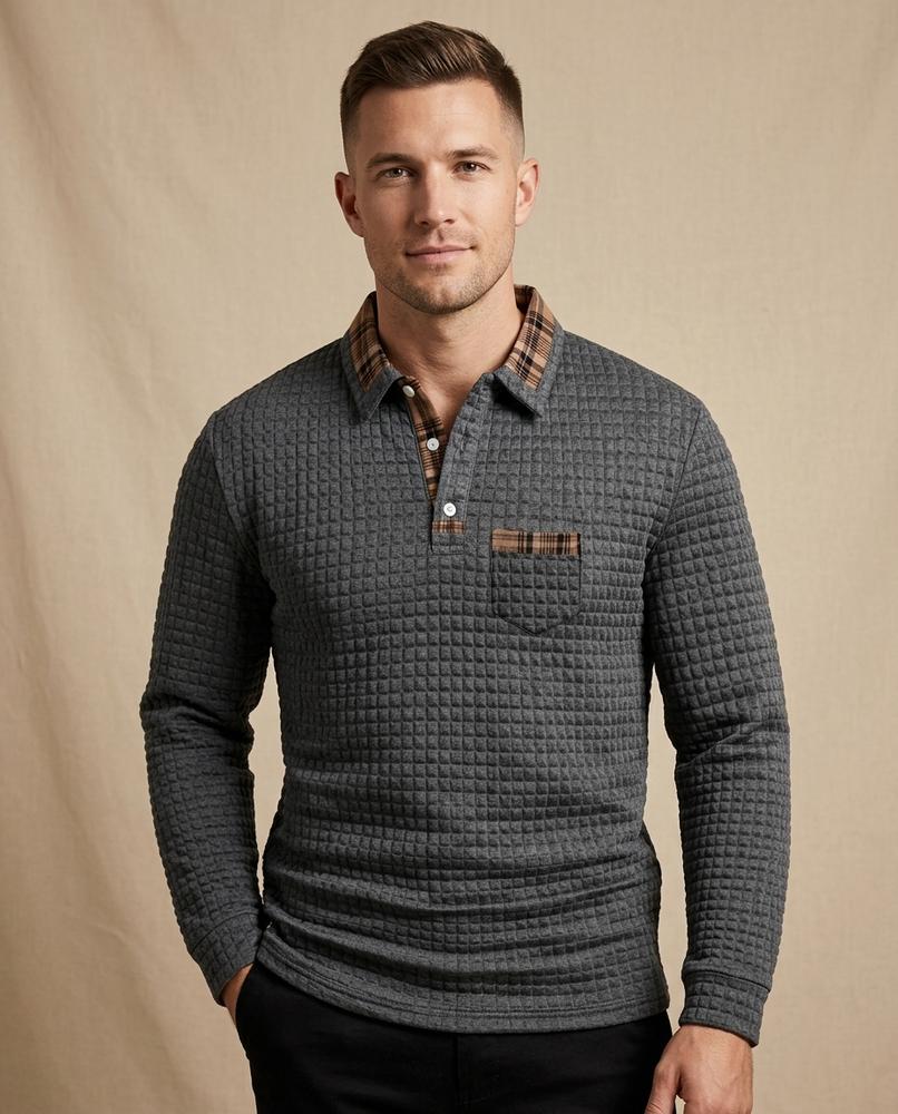 Lands Mode - Vezan | Strukturiert Langärmlig Shirt Herren