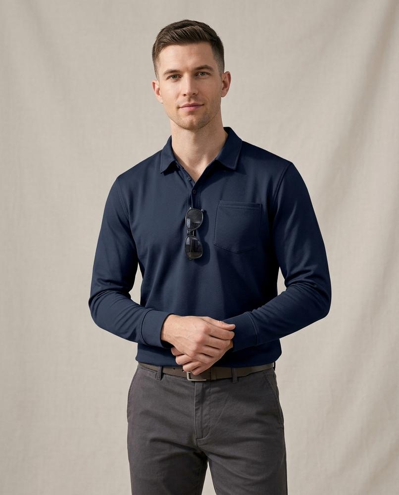 Lands Mode - Codar | Langärmliges Strukturiertes Shirt Herren