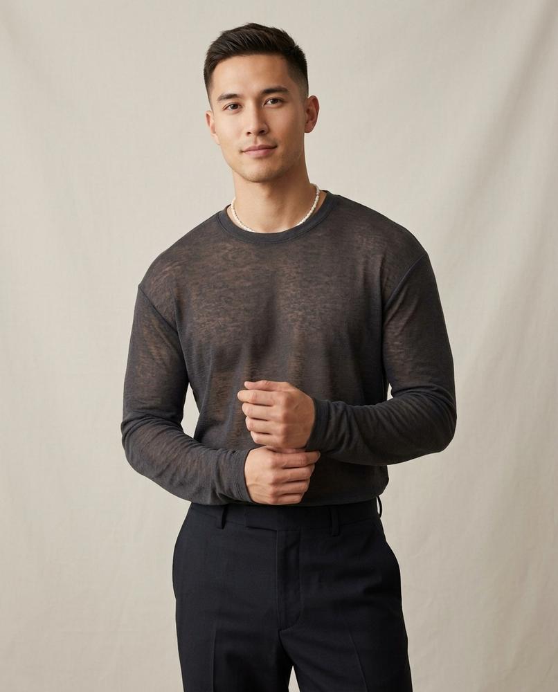 Lands Mode - Vesan | Transparentes Langärmliges Shirt Unisex