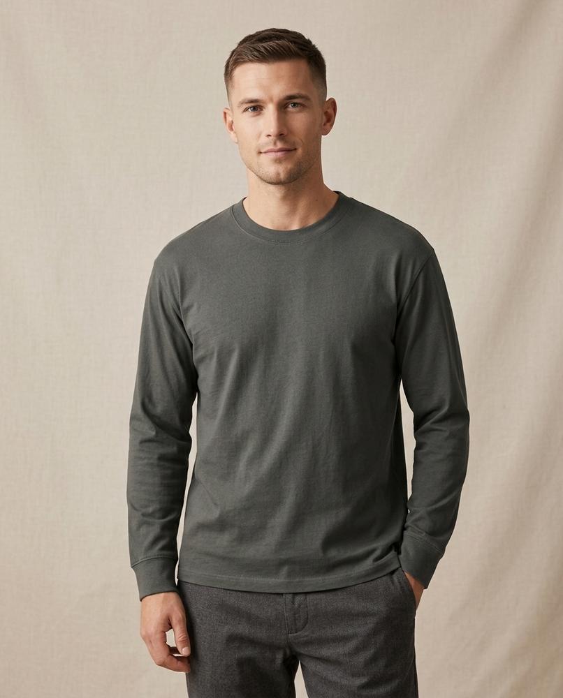 Lands Mode - Losen | Langärmliges Rundhals Shirt Unisex
