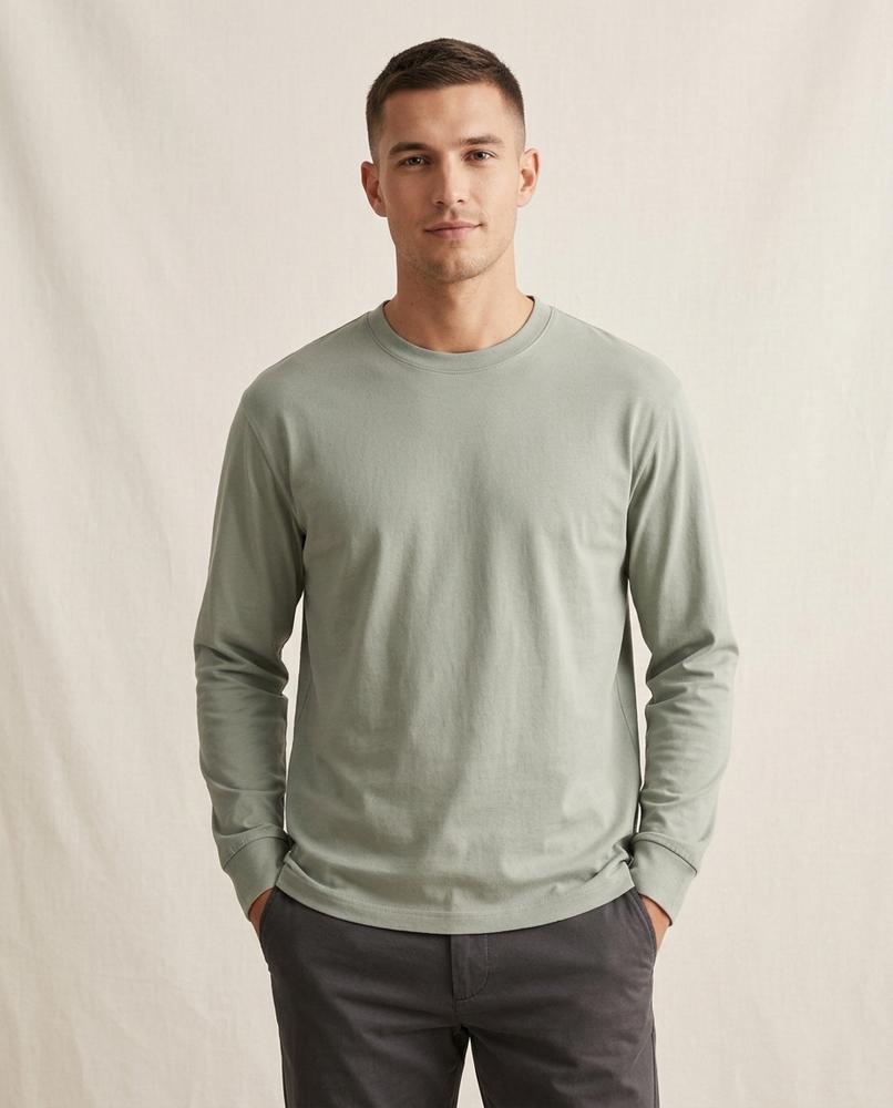 Lands Mode - Losen | Langärmliges Rundhals Shirt Unisex