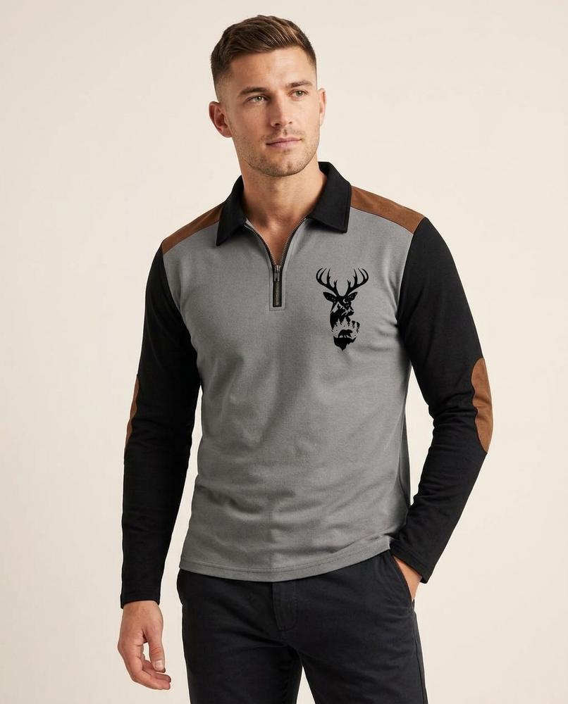Lands Mode - Camir | Langärmliges Bedrucktes Sweatshirt Herren