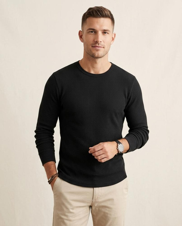 Beanland - Yovin | Strukturiertes Langärmliges Shirt Herren