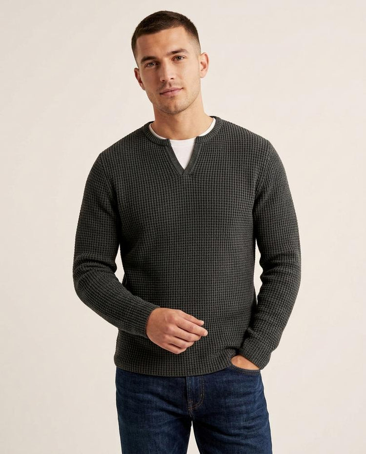 Beanland - Nilan | Langärmliger Waffelstrick Pullover Herren