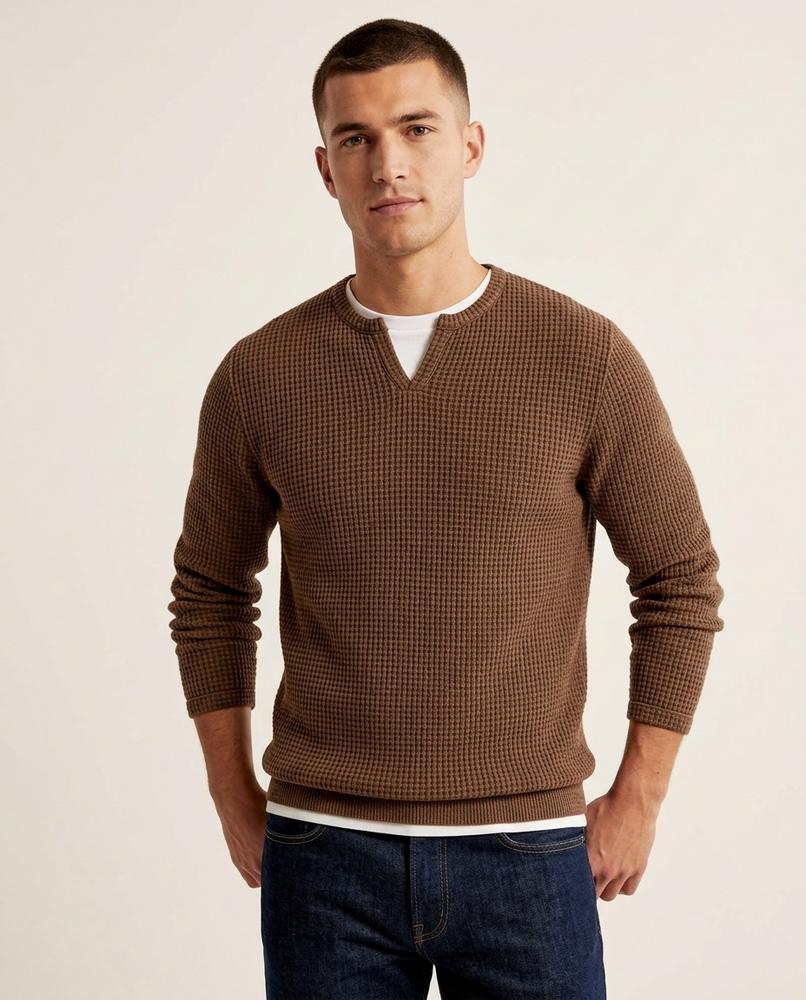 Beanland - Nilan | Langärmliger Waffelstrick Pullover Herren