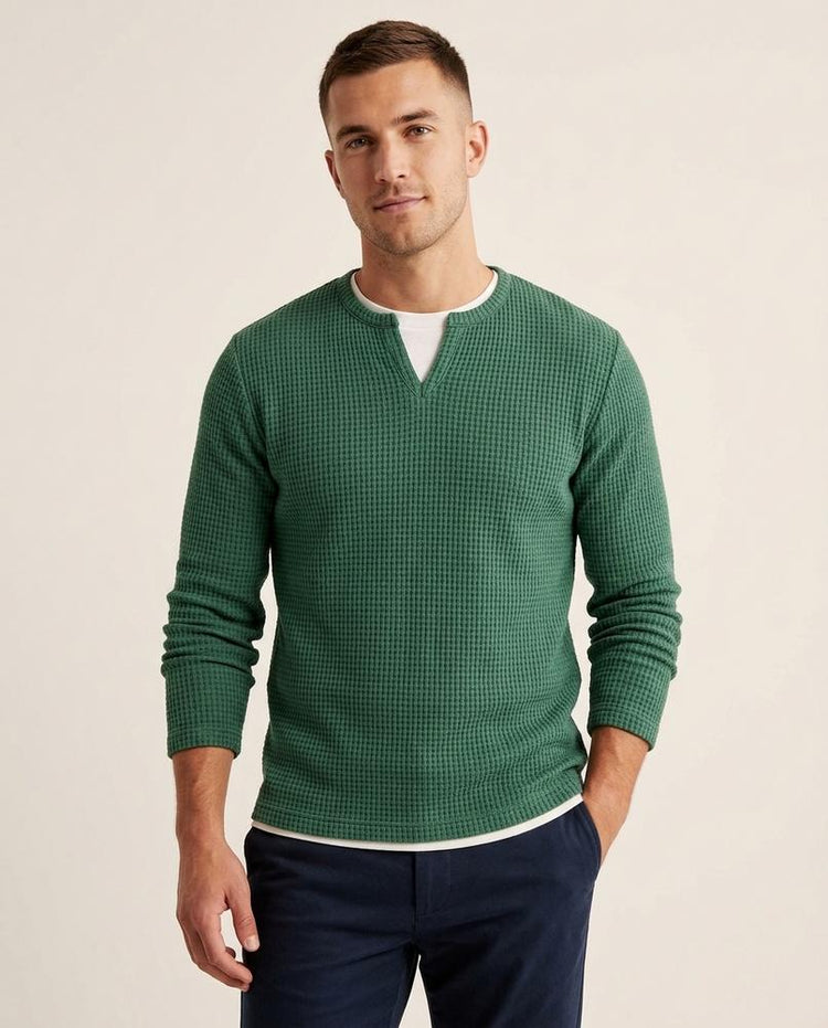 Beanland - Nilan | Langärmliger Waffelstrick Pullover Herren