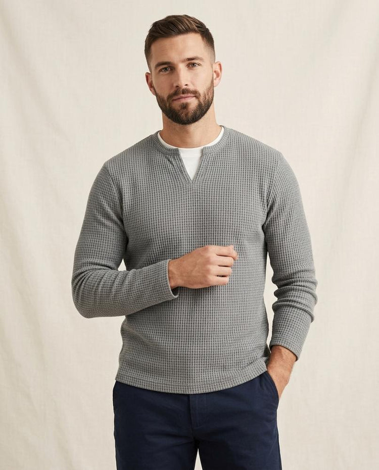Beanland - Nilan | Langärmliger Waffelstrick Pullover Herren