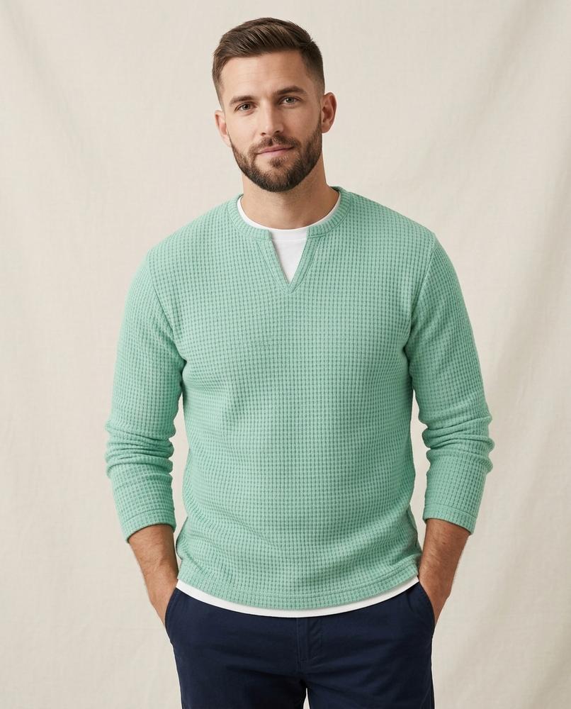 Beanland - Nilan | Langärmliger Waffelstrick Pullover Herren