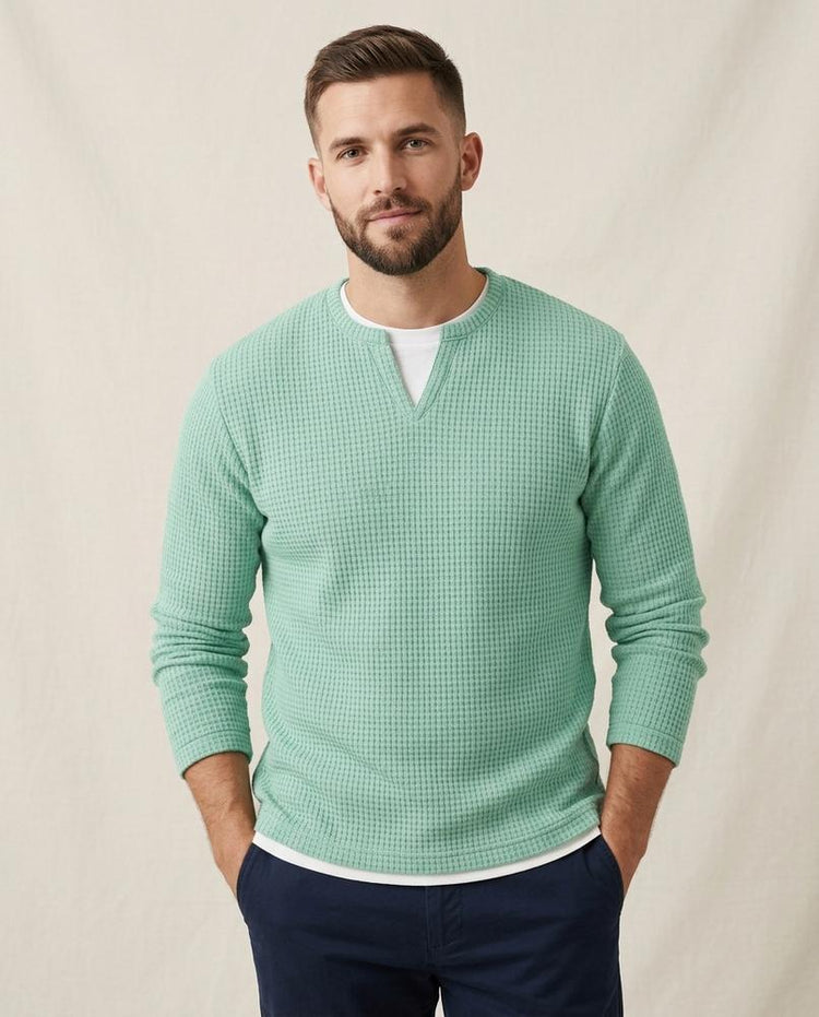 Beanland - Nilan | Langärmliger Waffelstrick Pullover Herren