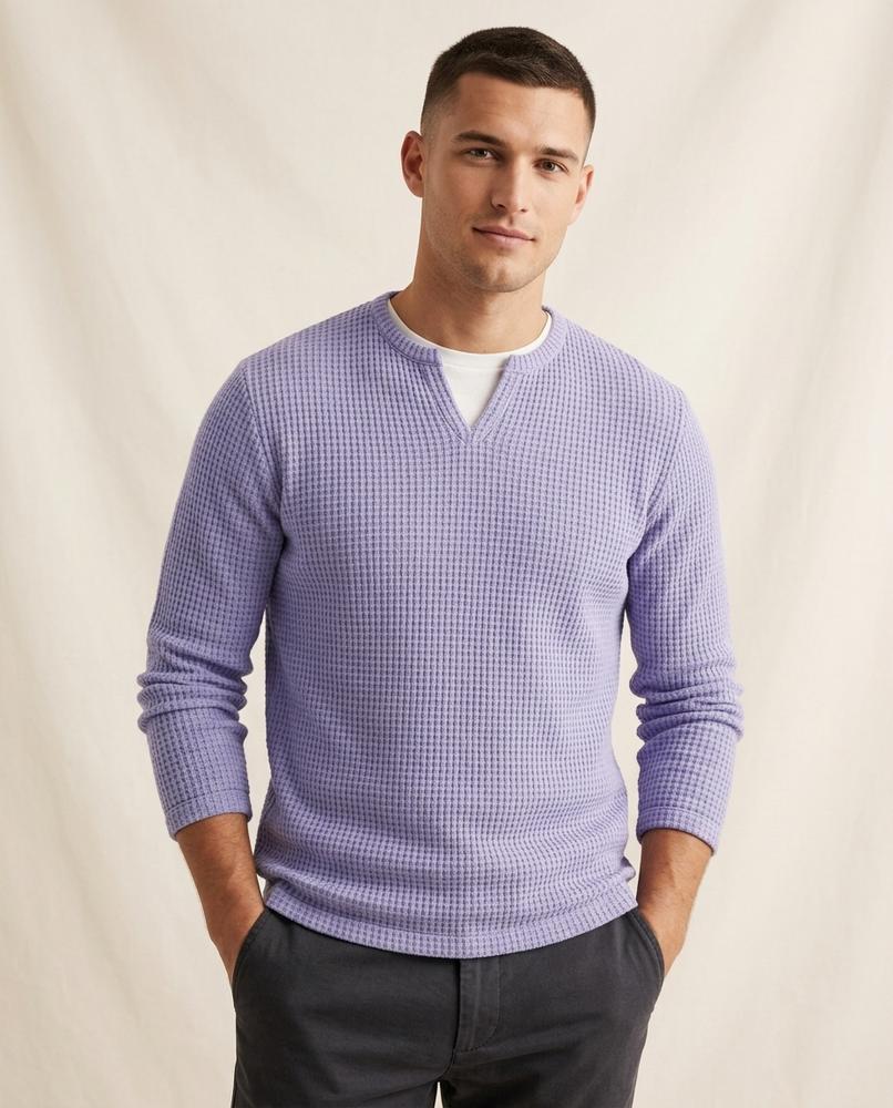 Lands Mode - Nilan | Langärmliger Waffelstrick Pullover Herren