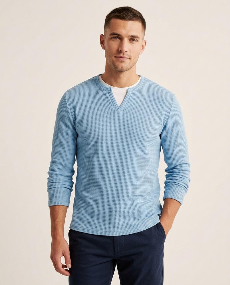 Lands Mode - Nilan | Langärmliger Waffelstrick Pullover Herren