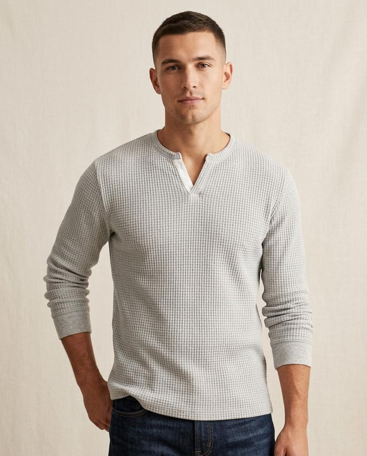 Beanland - Nilan | Langärmliger Waffelstrick Pullover Herren