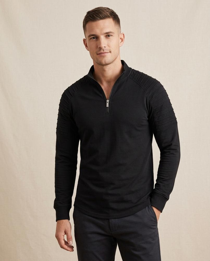 Lands Mode - Leran | Langärmliges Strukturiertes Shirt Herren