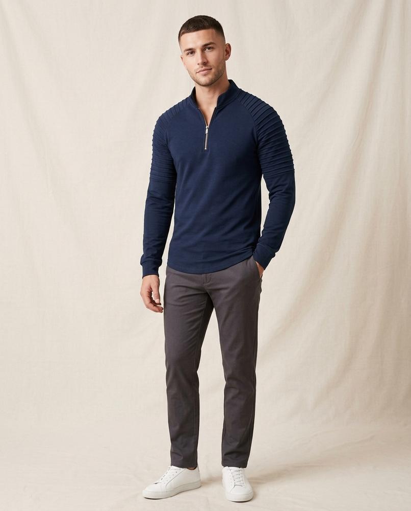 Lands Mode - Leran | Langärmliges Strukturiertes Shirt Herren