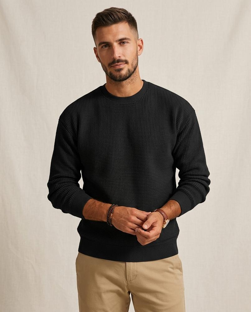 Lands Mode - Rorev | Langärmlig Strukturiert Pullover Herren
