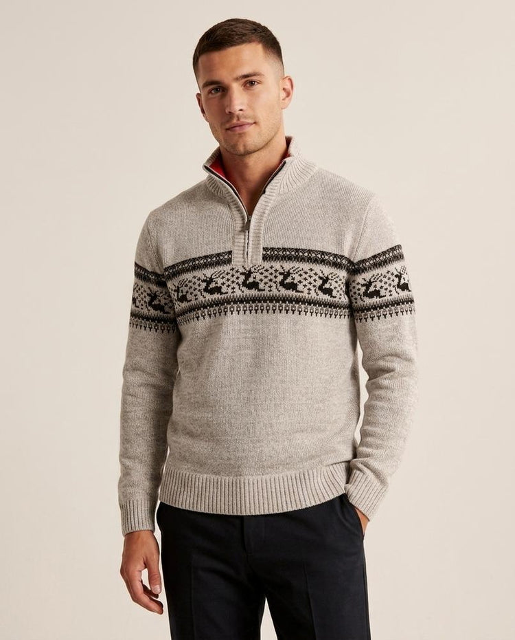 Beanland - Marel | Gestrickt Gemustert Pullover Herren