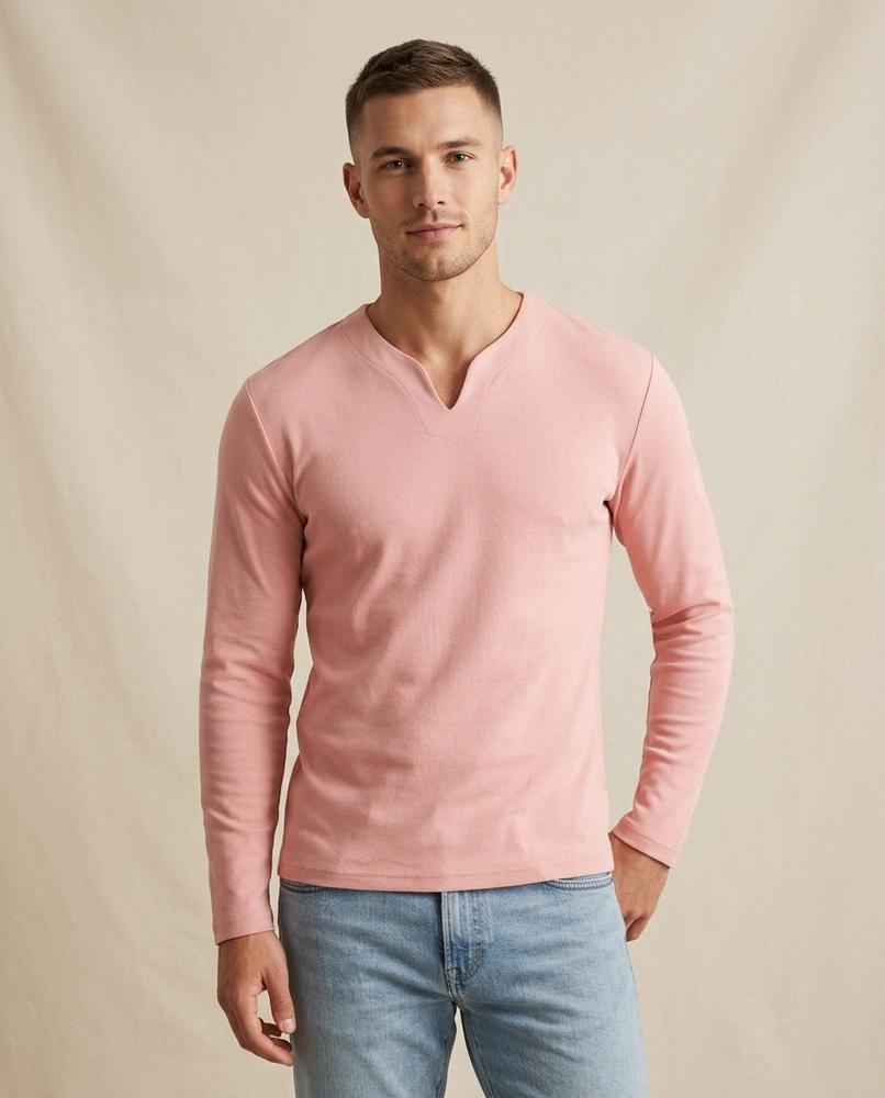 Lands Mode - Casol | Langärmlig Körperbetont Shirt Herren