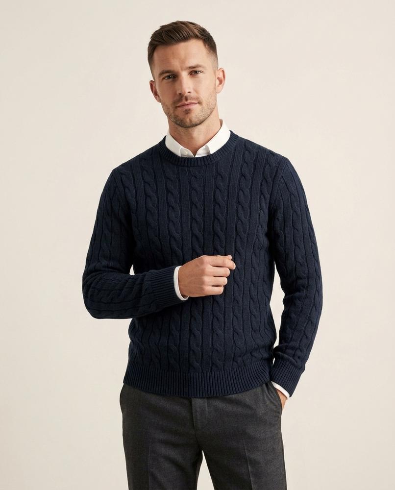 Lands Mode - Rilan | Strukturiert Langärmlig Pullover Herren