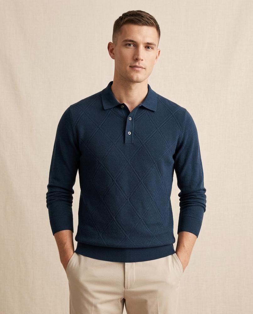 Lands Mode - Elkar | Strukturierter Langärmliger Pullover Herren