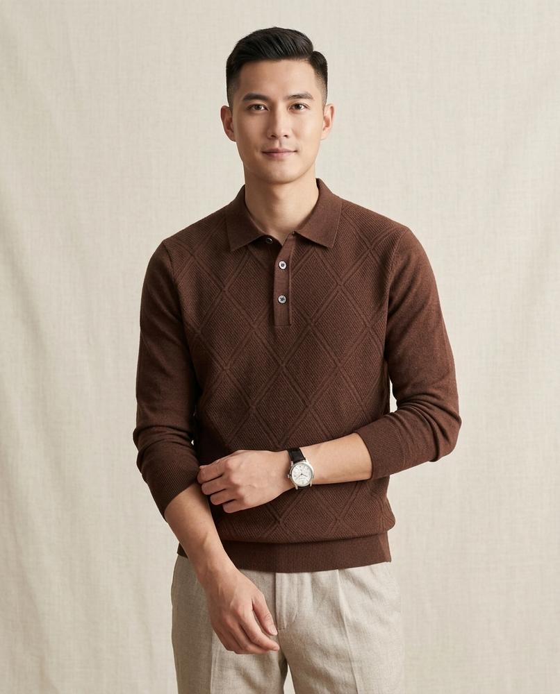 Beanland - Elkar | Strukturierter Langärmliger Pullover Herren