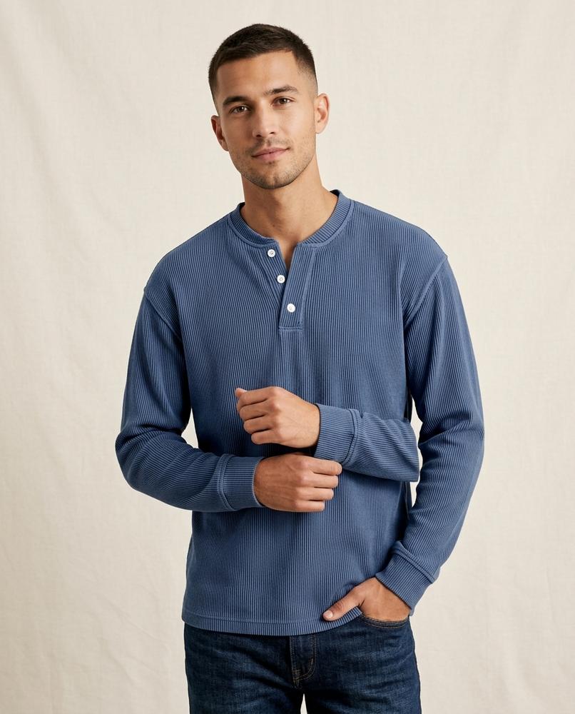 Beanland - Nivel | Geripptes Langärmliges Shirt Herren