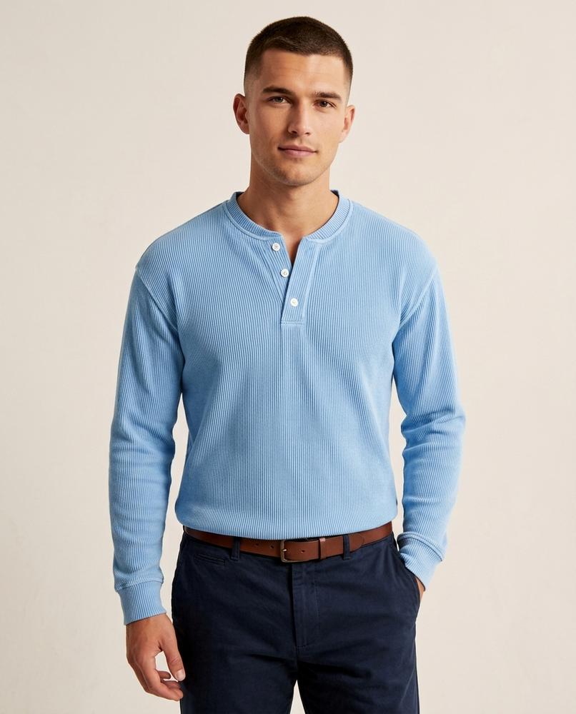 Lands Mode - Nivel | Geripptes Langärmliges Shirt Herren