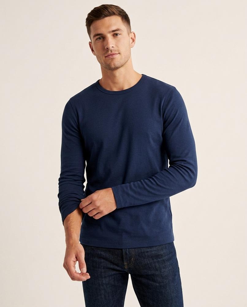Lands Mode - Noren | Langärmliges Strukturiertes Shirt Herren