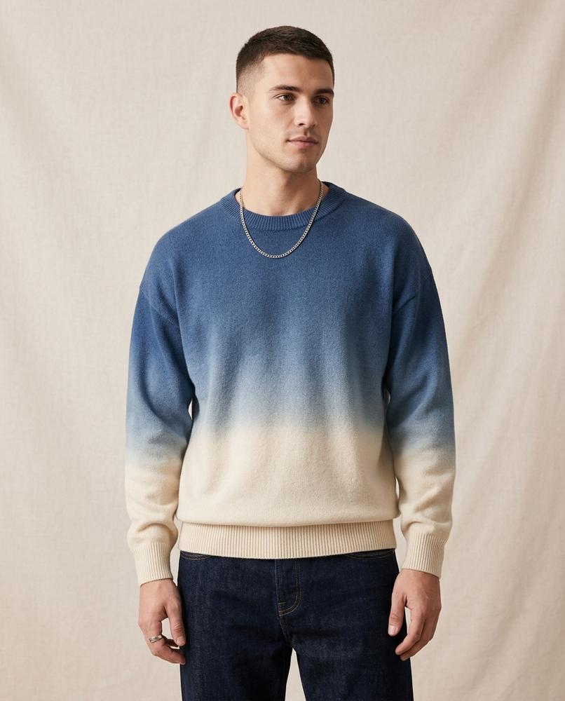 Lands Mode - Velen | Farbverlaufend Gestrickt Pullover Herren