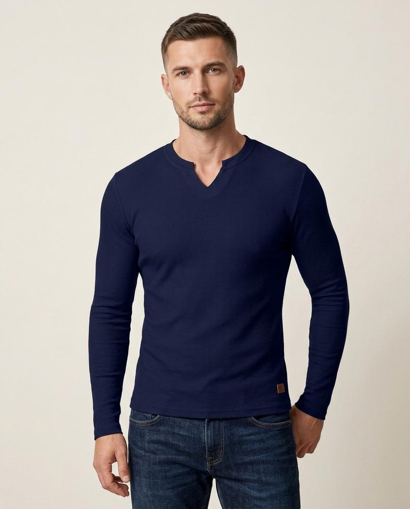 Beanland - Caser | Gerippt Langärmlig Shirt Herren